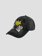Fleamarket Cartoon Embroidery Wash Cotton Baseball Cap