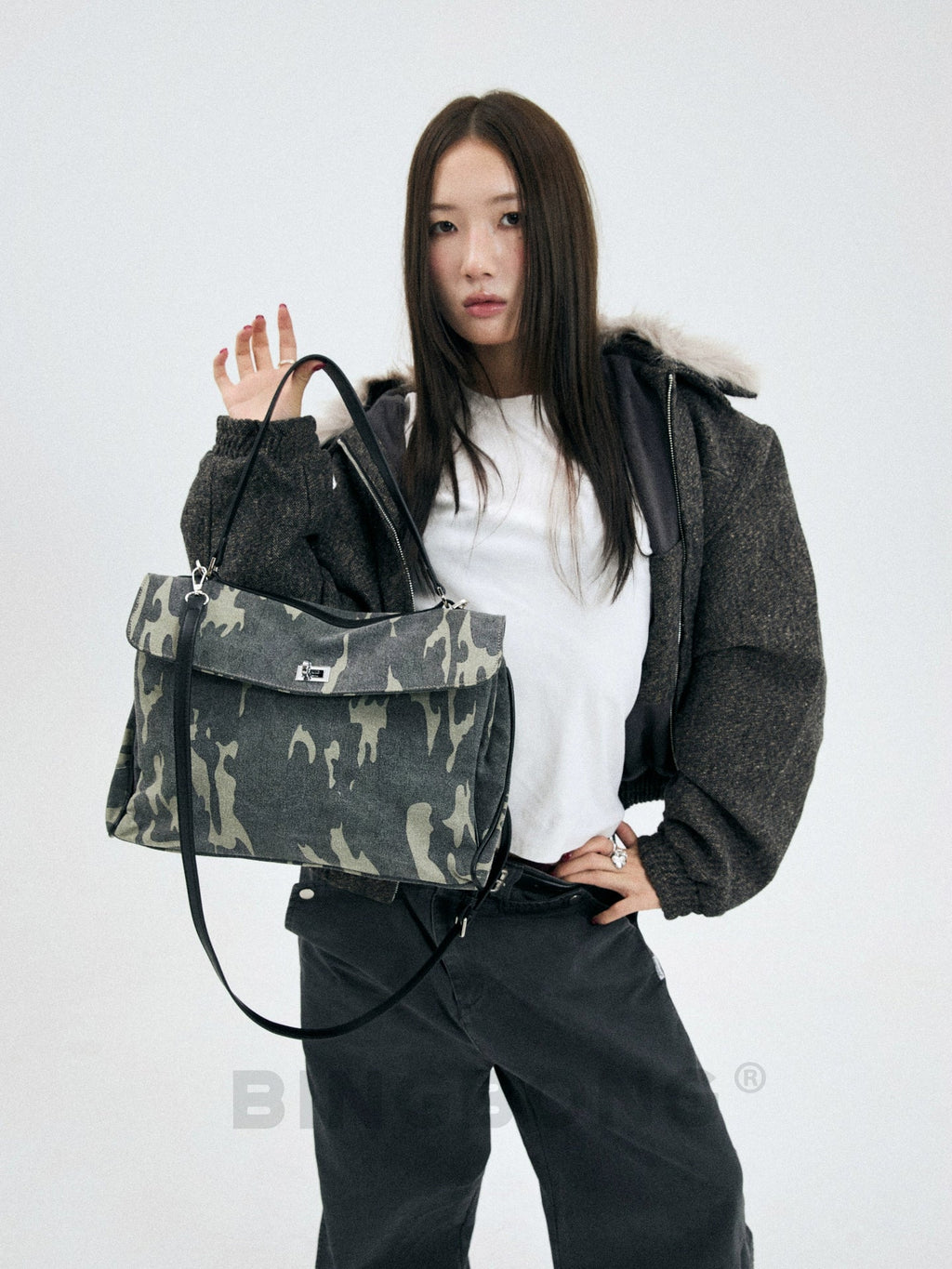 BINGBONG Vintage Canvas Underarm Bag