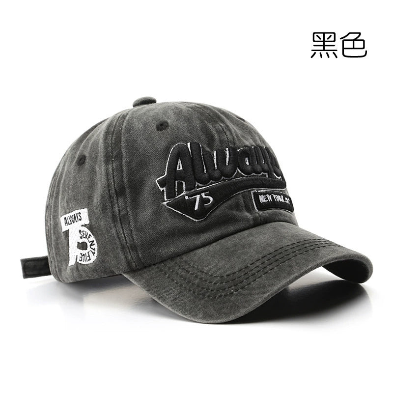 Letter Embroidered Street Baseball Cap