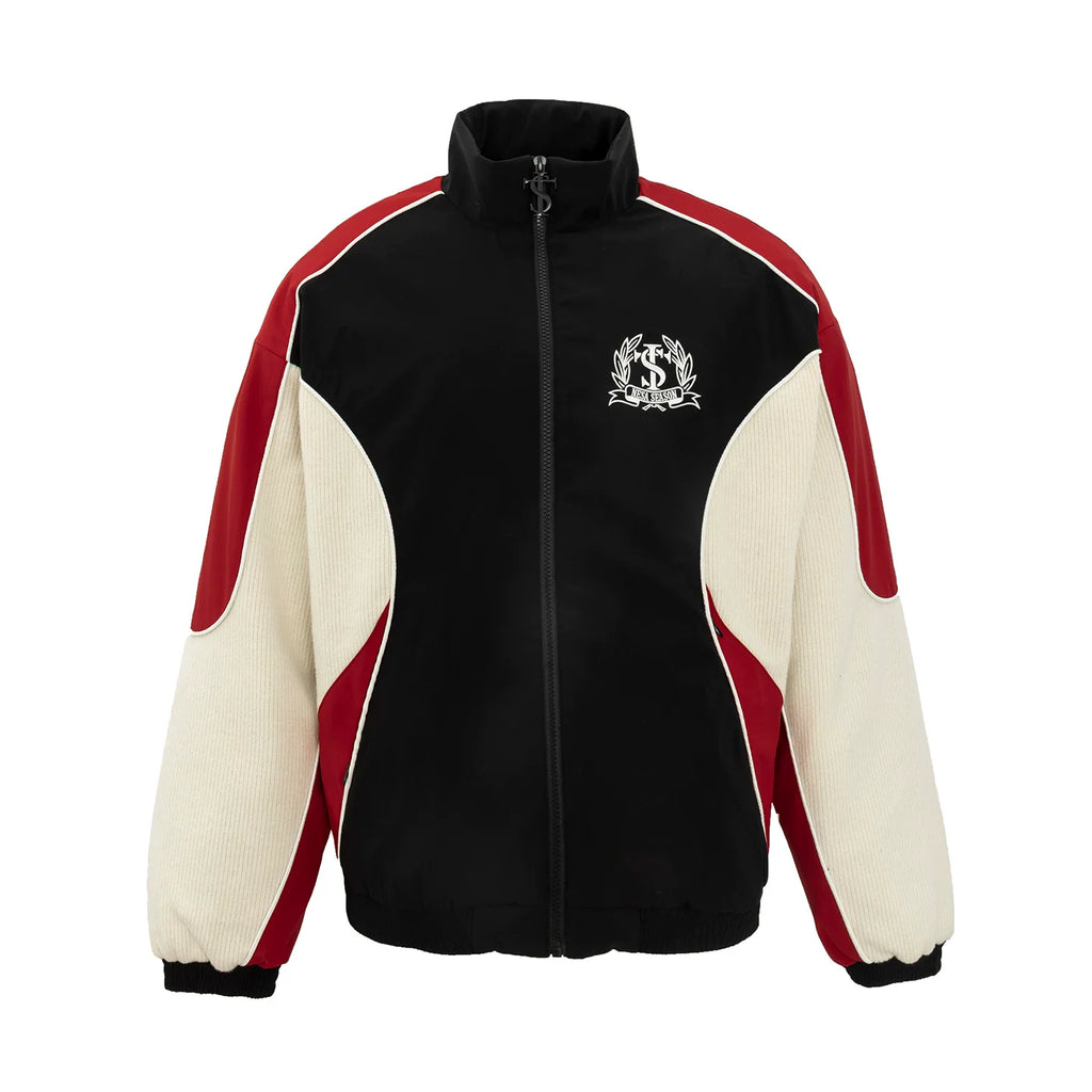 STK SmallTownKid Badge Racing Spliced Sports Jacket