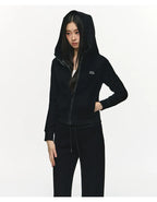 Anna Aneae Hooded Short Sweater Sports Two-piece Set