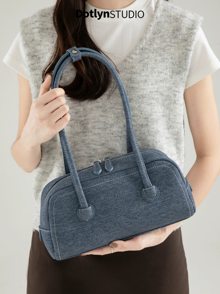 Dotlyn American Retro Rivet Shoulder Bag