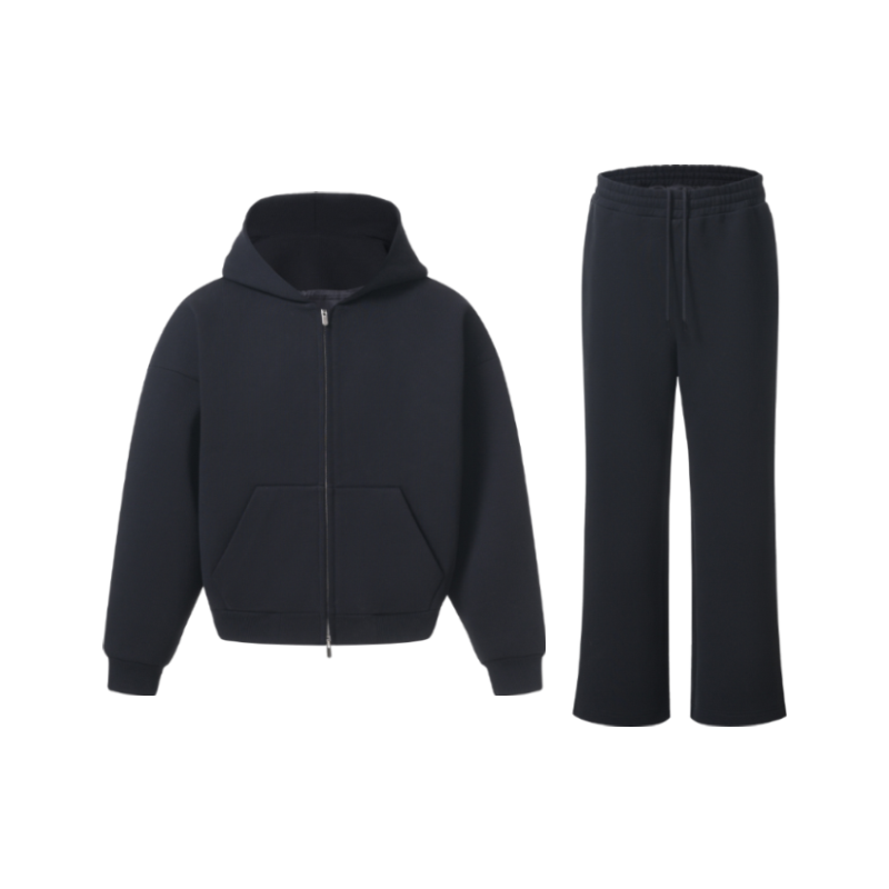 KONOOT Casual Zipper Pullover Sweatshirt Set