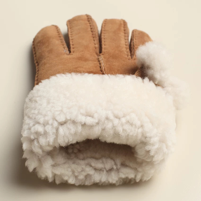 St. John's Merino Fur Tassel Warm Gloves
