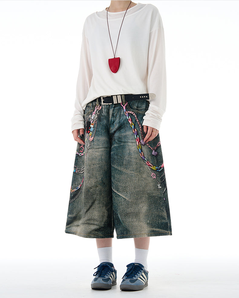 MADWITCH denim shorts