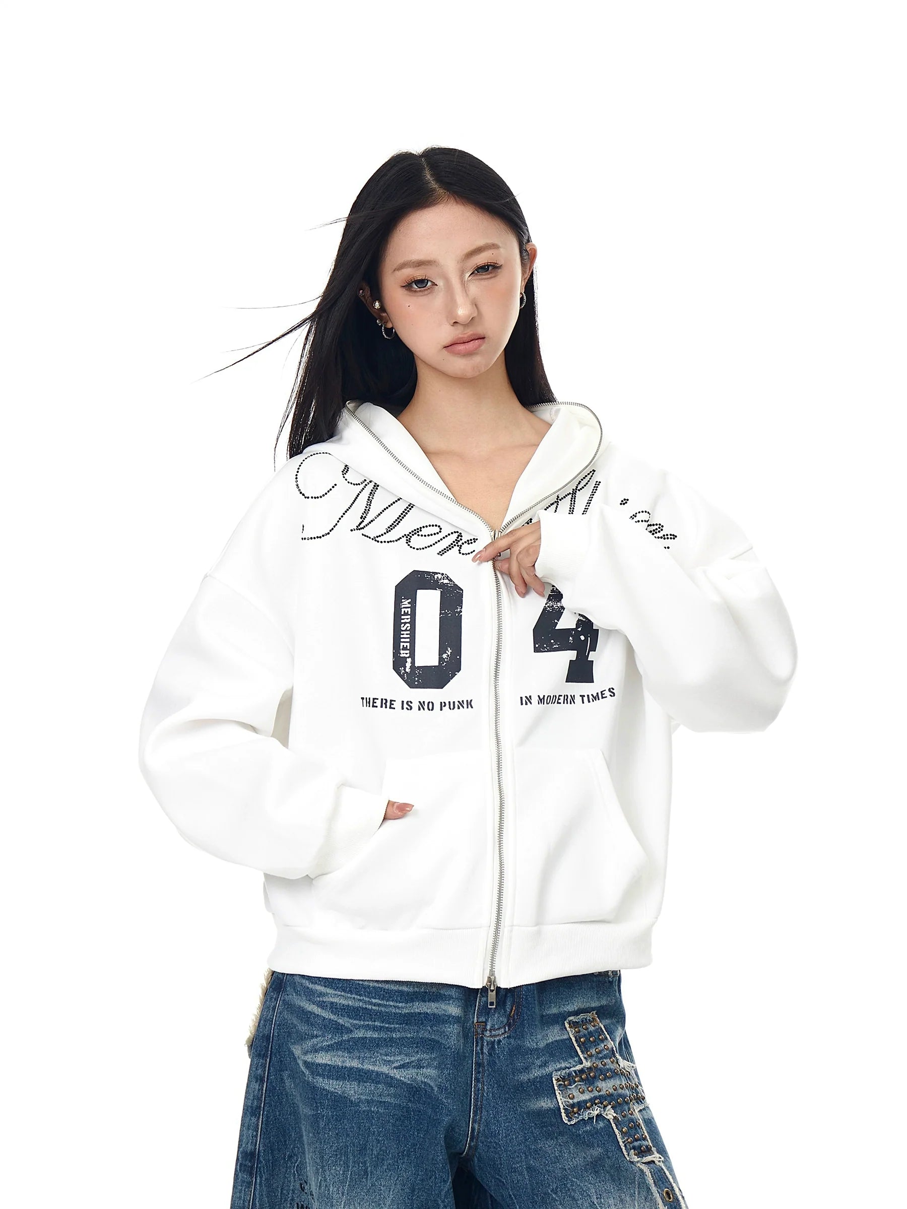 BLACKLISTS Vintage Alphabet Hot Diamond Sweater Jacket