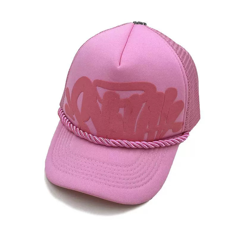 Cross Border Letter Printing Mesh Peak Cap