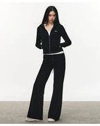 Anna Aneae Hooded Short Sweater Sports Two-piece Set