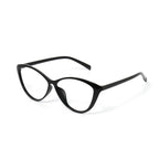 PLCOIN Ultra-Light Cat-Eye Black Frame Glasses Anti-Blue Light Myopia