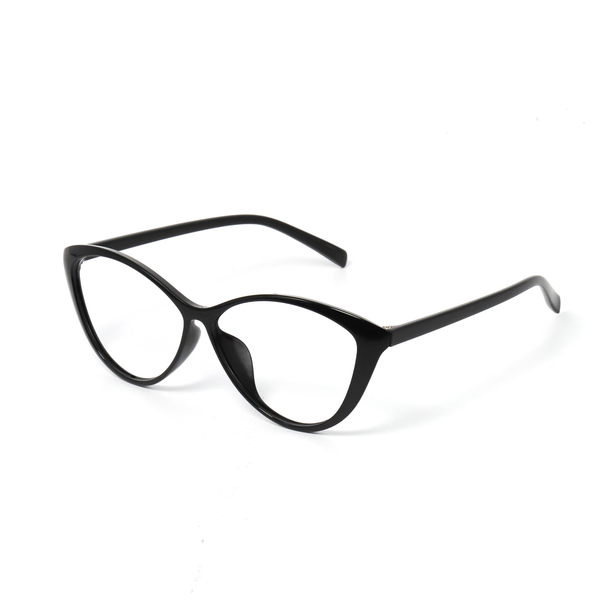 PLCOIN Ultra-Light Cat-Eye Black Frame Glasses Anti-Blue Light Myopia