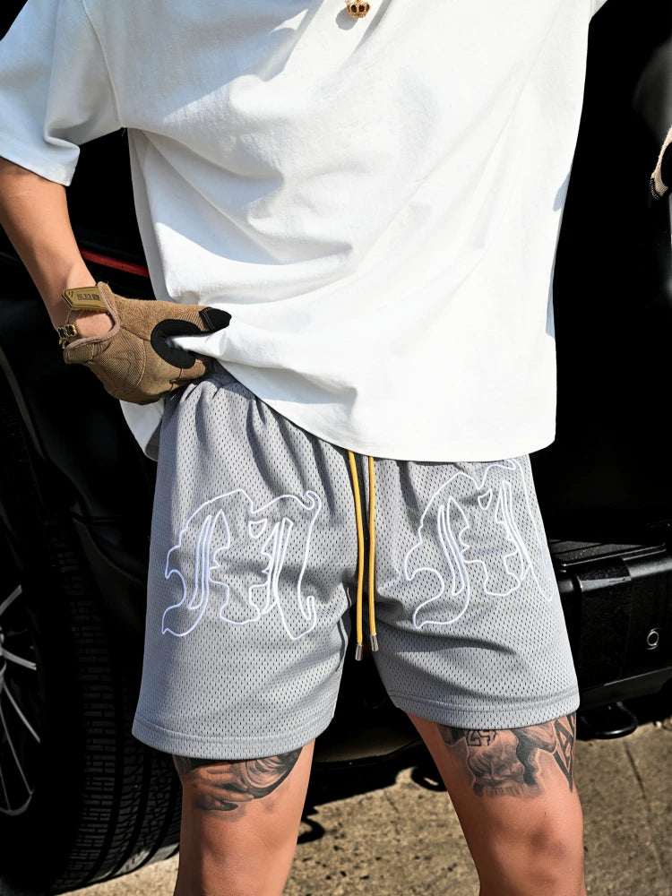 OOTC Million Plan Mesh Drawstring Casual Shorts