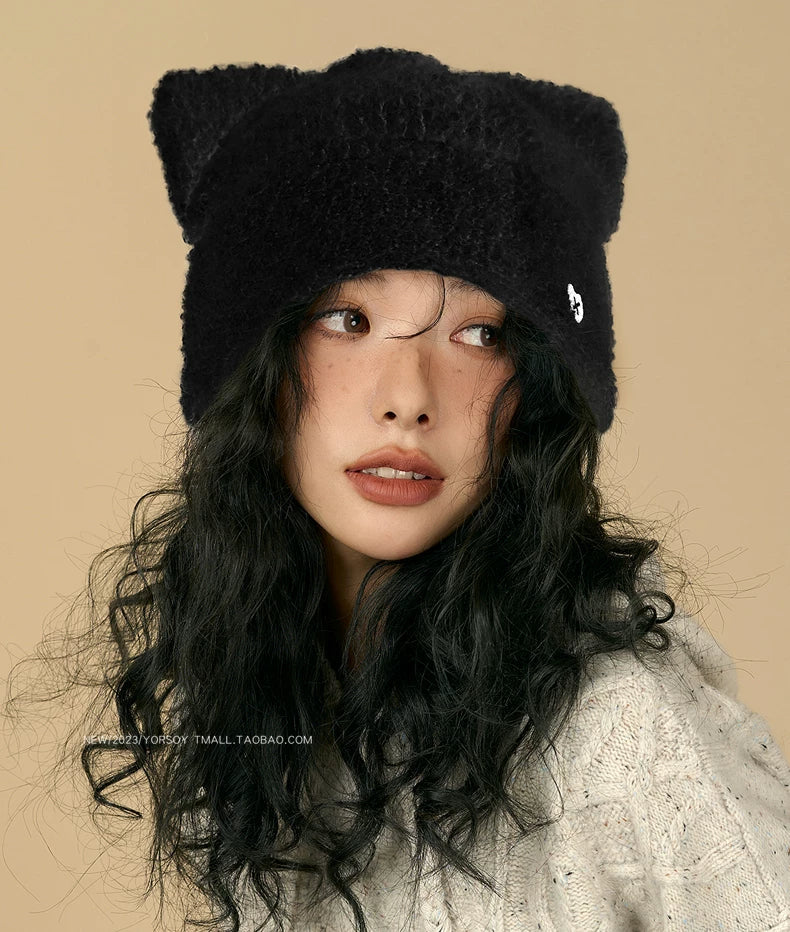 YORSOY Ear Wool Warm Knitted Hat