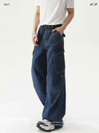 TURNTIDE Simple Retro Multi-pocket Camouflage Tooling Jeans