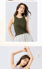 Giordano Elastic Pit Strip Slim Fit Crew Neck Sleeveless Tee