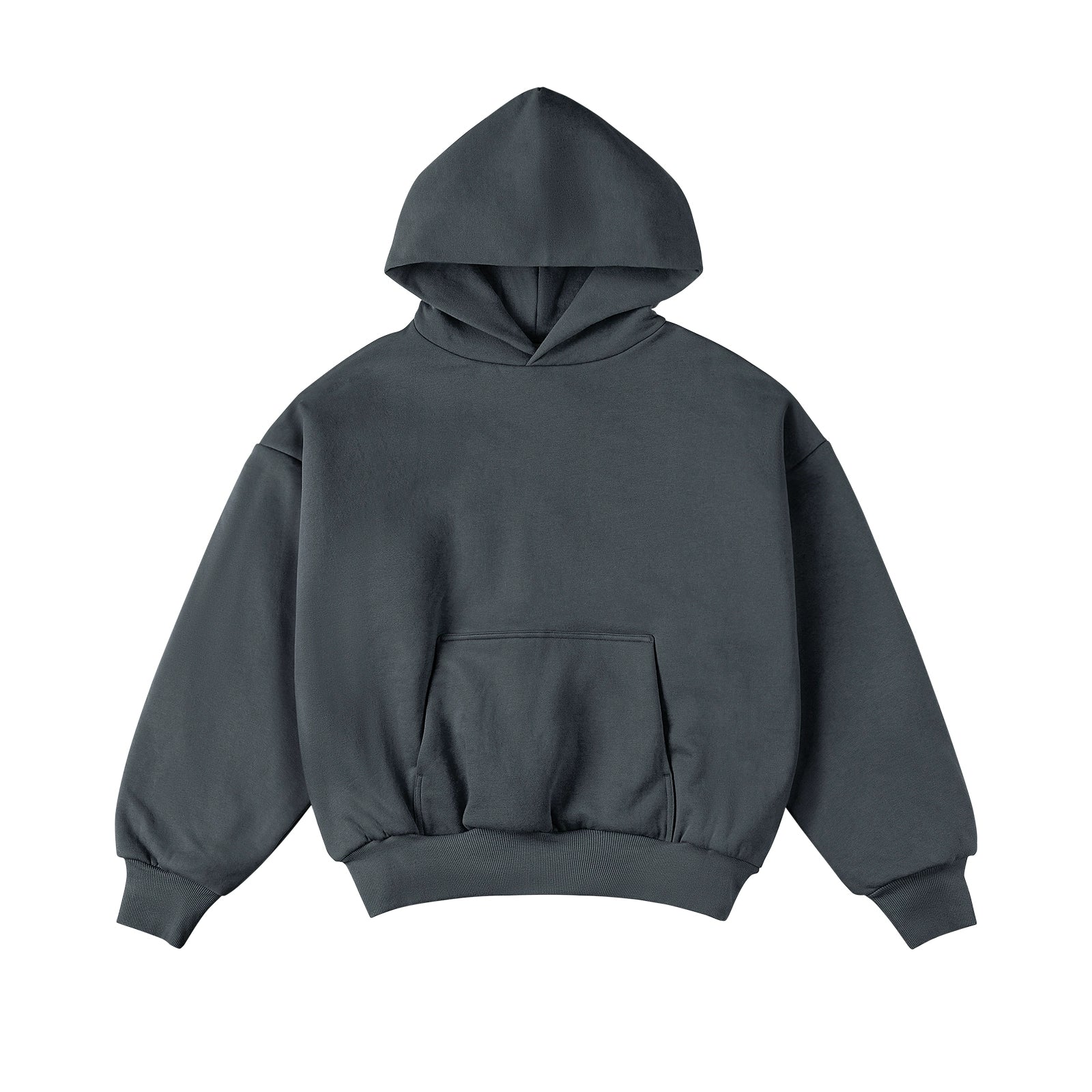IDLT Double-Layer 400g Short Hoodie – Heavyweight Off-Shoulder Streetwear