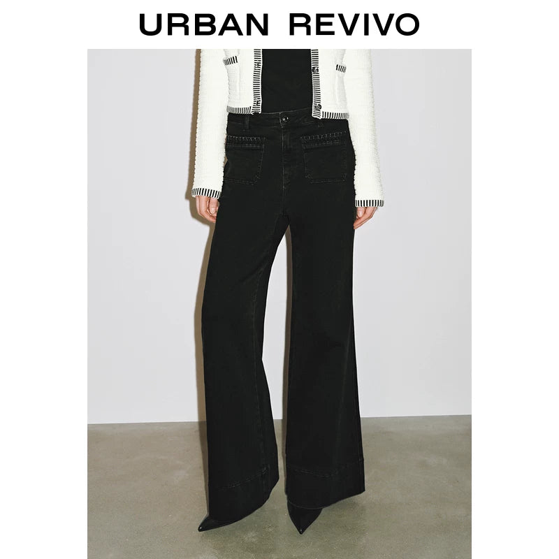 Urban Revivo Retro Pocket Flared Jeans