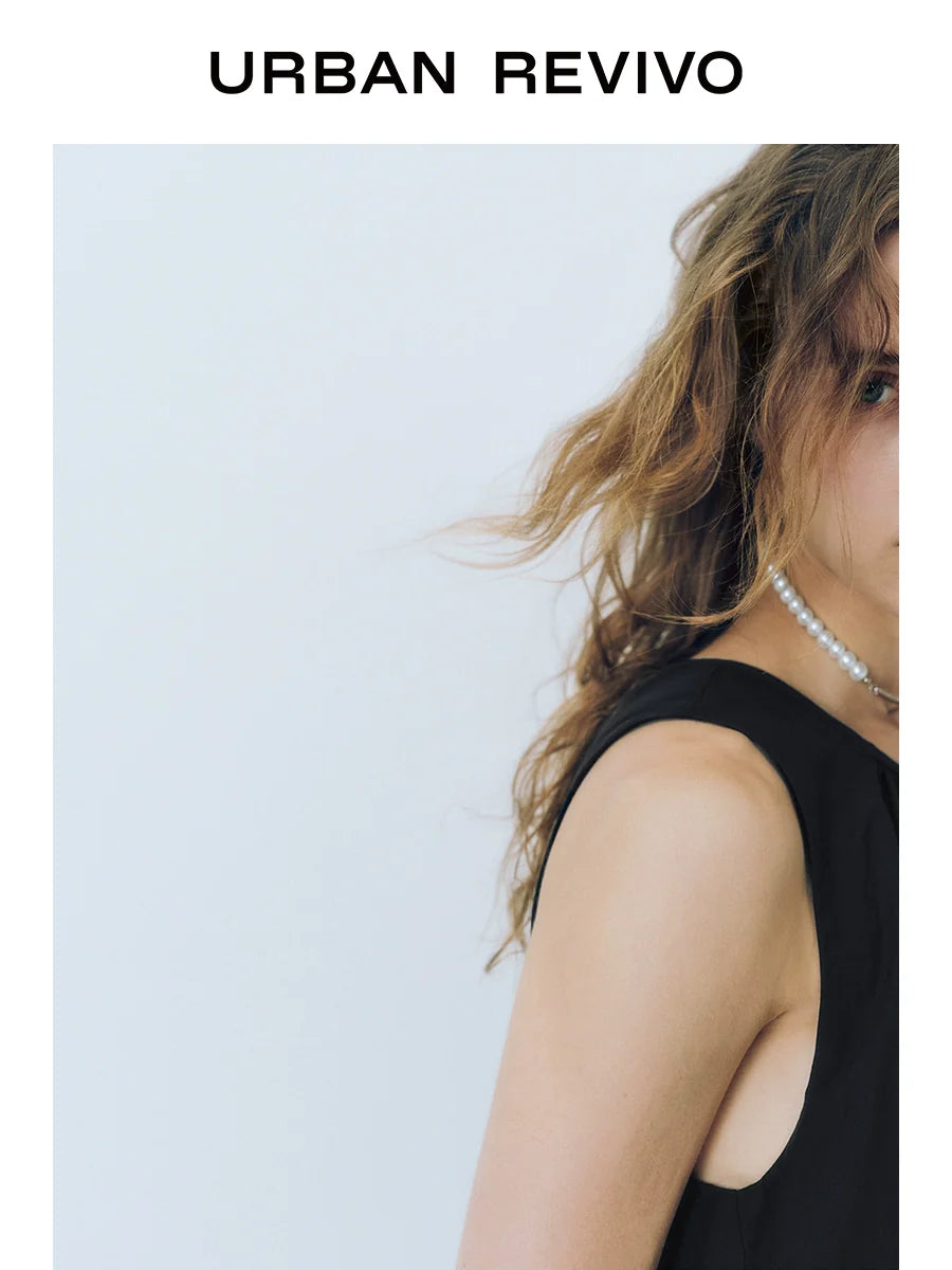 URBAN REVIVO Multi-strap Cotton Sleeveless Dress