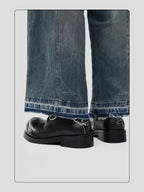 HANQIAORJI Hand-stitched First-layer Cowhide Thick-soled Big Head Shoes