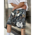 404MOB camouflage printed mesh shorts