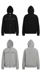 FUNKYFUN 2024AW LOGO Hot Diamond Cardigan Hooded Space Cotton Sweater Jacket