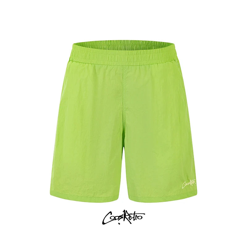 CoosRetro Embroidered Casual Loose Shorts