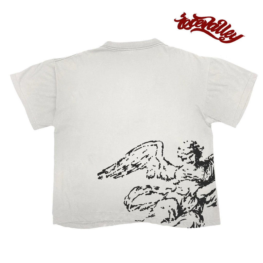 MELANIN Original Angel Line Hand Painted Short Sleeve T Shirt