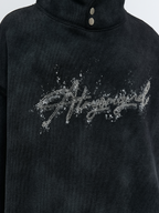 ATRY Embroidered Dirty Dye Damaged Sweater