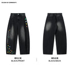 Mr. Jiangnan NewJNXS Park Elopement Wide Embroidered Scimitar Jeans