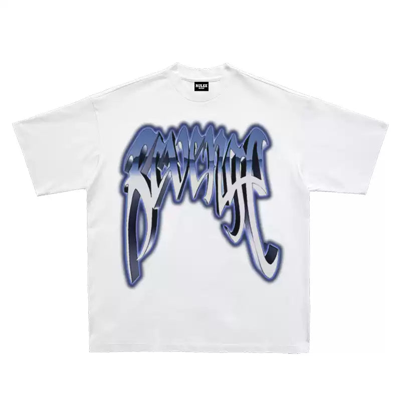 Revenge Grid XXXTENTACION Vintage Print Short Sleeve T Shirt