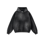 BE Retro Distressed Spray Dye Fleece Loose Hoodie