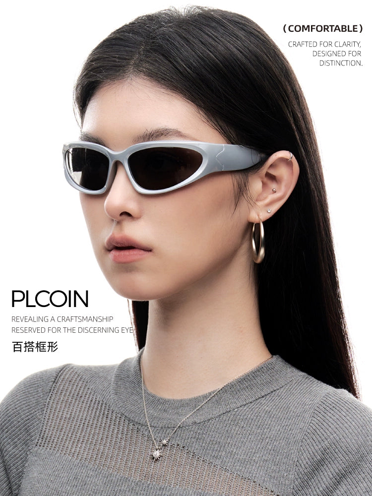 PLCOIN Cat-Eye Sports Sunglasses Anti-UV Cycling Driving