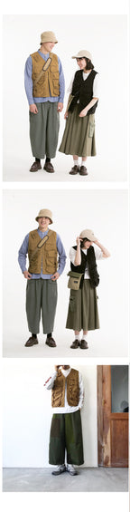 Anniehall Multi-Bag Outdoor Lace-Up Vest