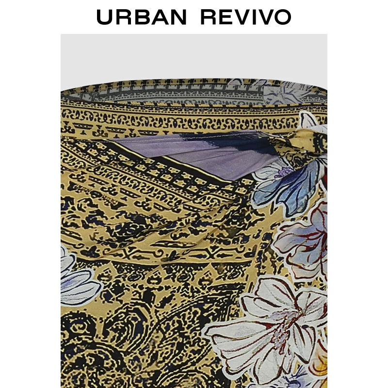 Urban Revivo Floral Ribbon Skirt