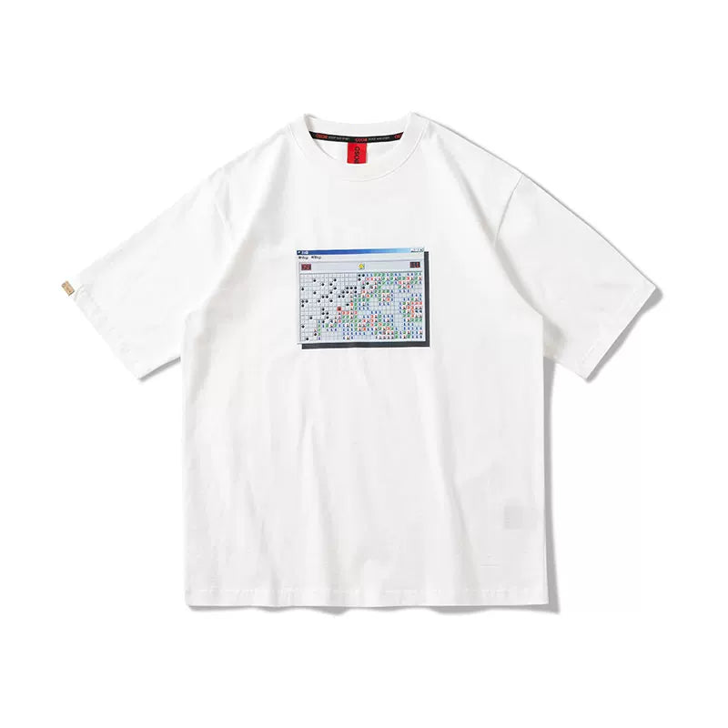 OSCill Minesweeper Printed Two Color Couple T-Shirt