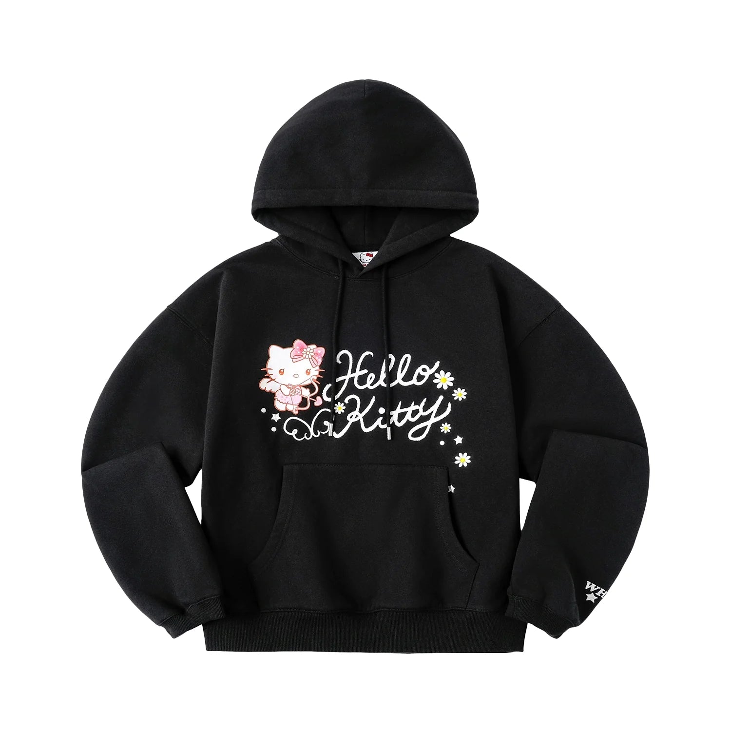 WHOOSIS Angel Embroidered Hooded Sweater