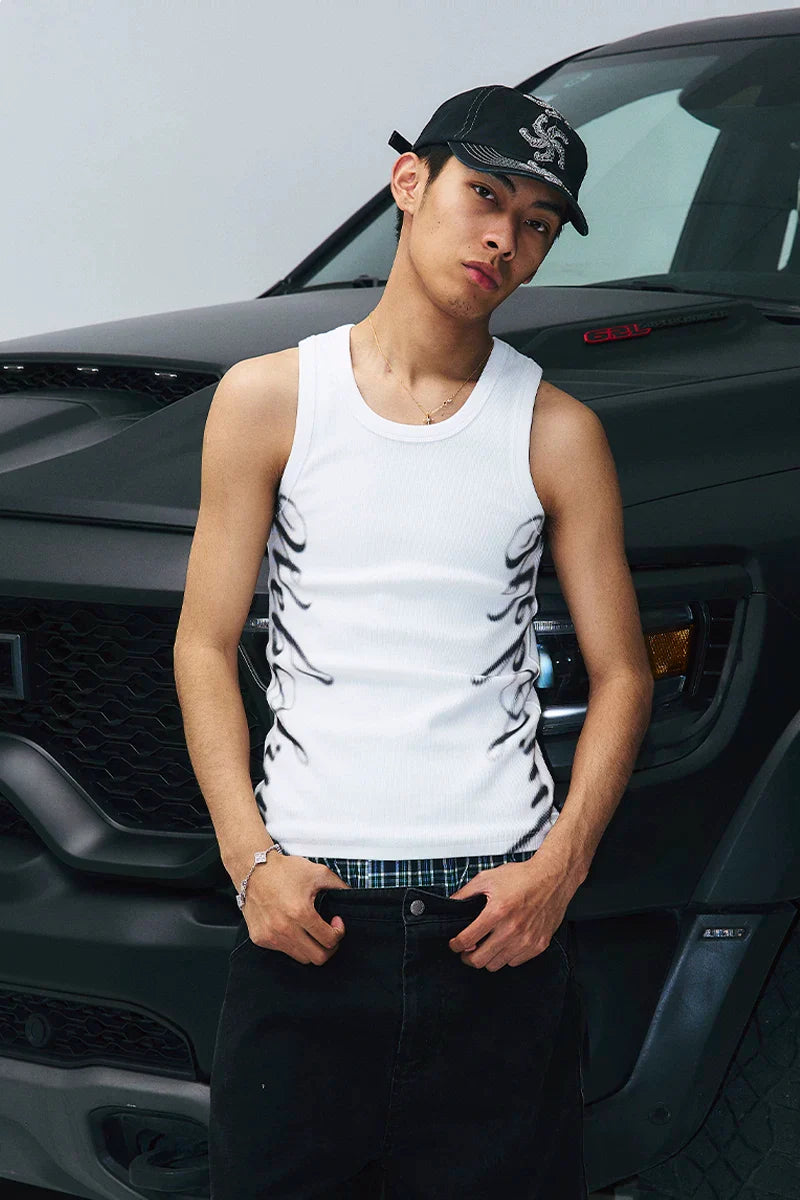 WebSurfGroup Handwritten Letter Threaded Vest