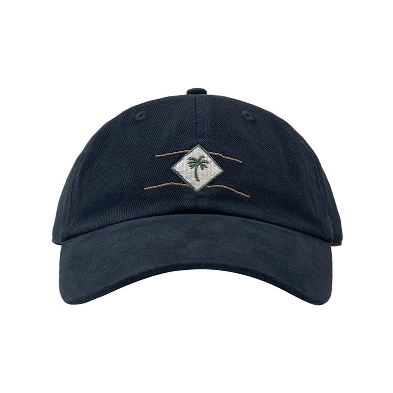 Korean Style Coconut Tree Embroidery Baseball Cap