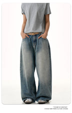 11KN Straight and Thin Three-dimensional Loose Jeans