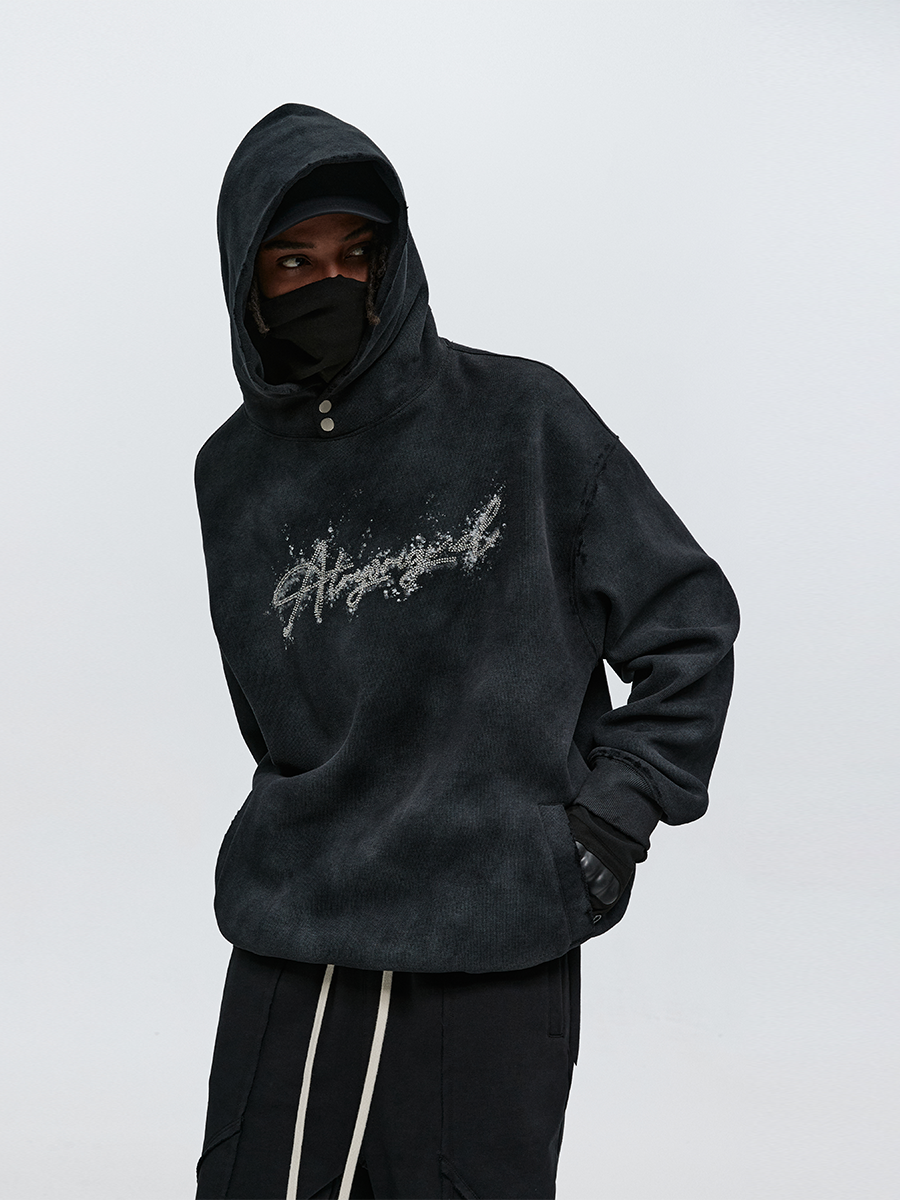 ATRY Embroidered Dirty Dye Damaged Sweater