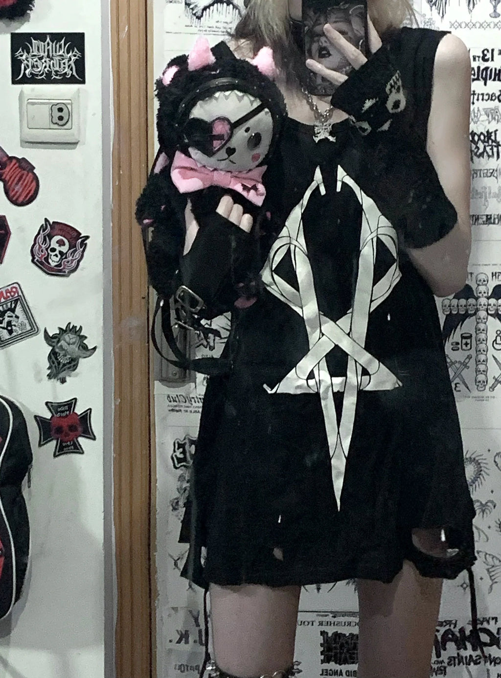 WETBODY Dark Punk Loose Sleeveless Vest