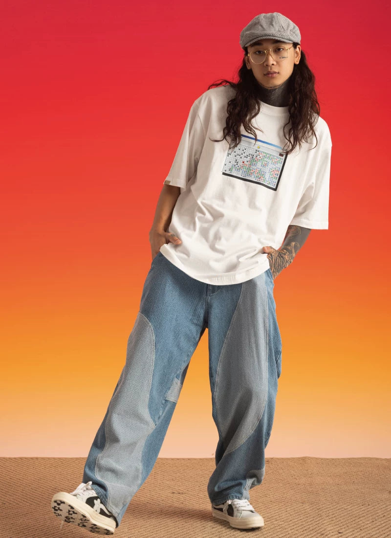 OSCill Minesweeper Printed Two Color Couple T-Shirt