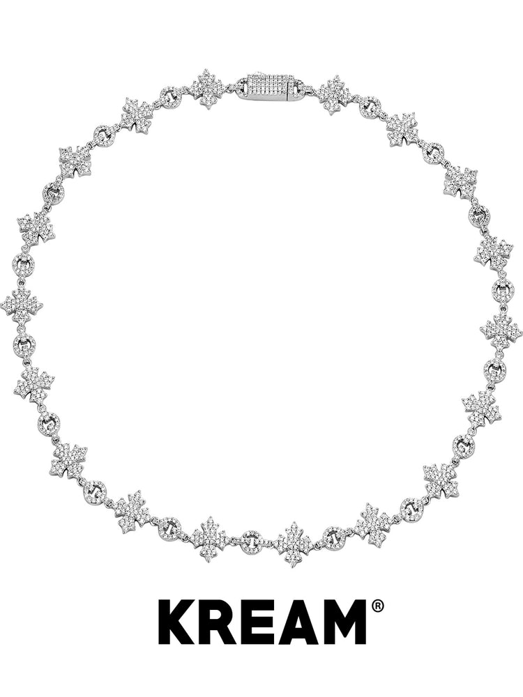 KREAM Diamond Flower Cross Necklace