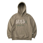 Battles Three-dimensional 3D Fluffy Letter Point Embroidered Hooded Sweater