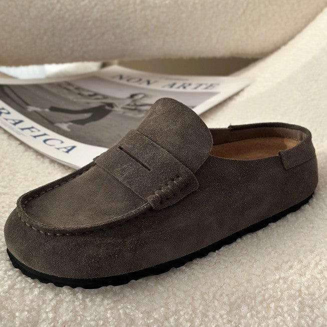 Cowhide Birkenstock Half Slippers