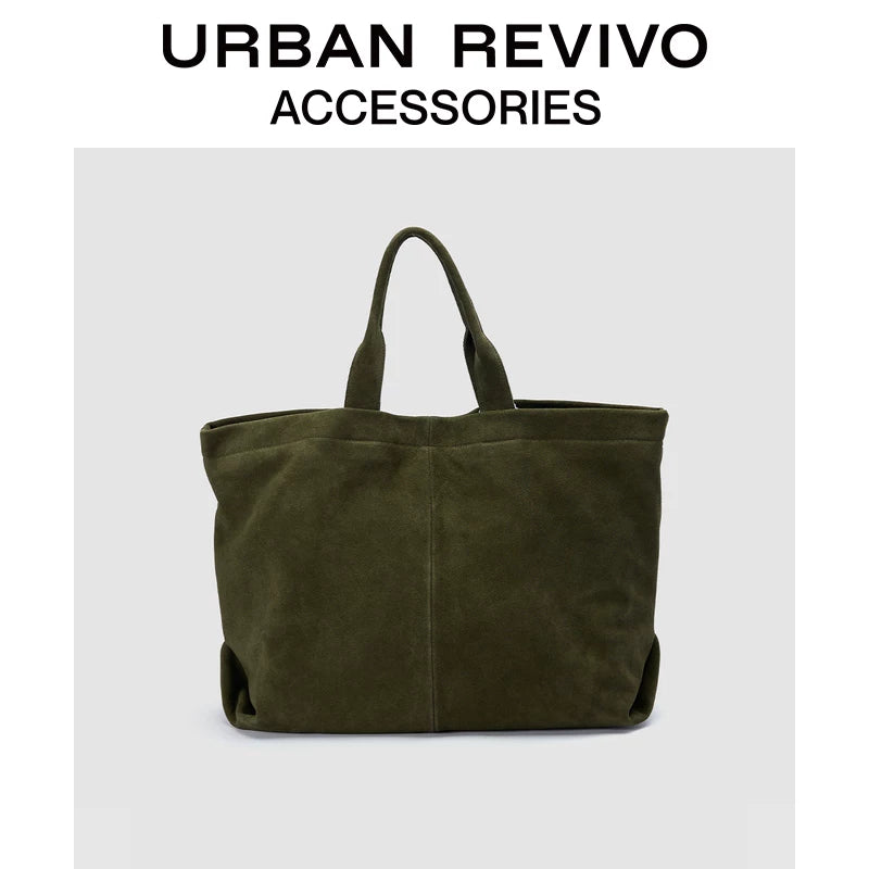 Urban Revivo Men's Genuine Leather Shoulder Bag