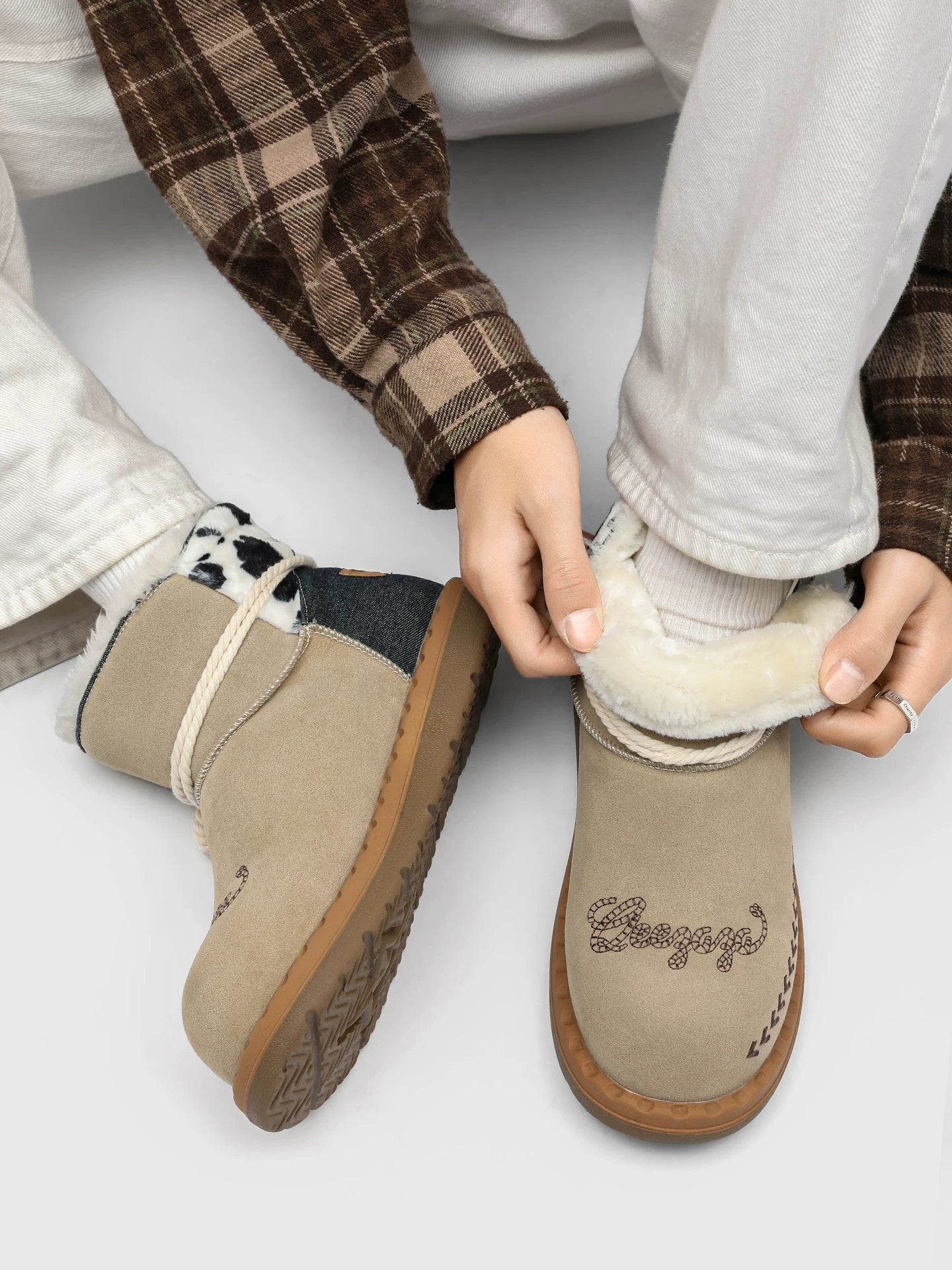 PUCH Woody Denim Plush Snow Boots