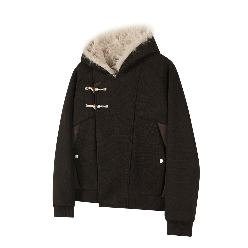 MaxDstr Horn Buckle Mountain Wool Coat