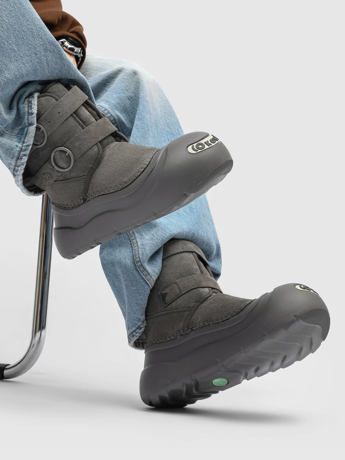 PUCH Gray Open Smile Snow Boots