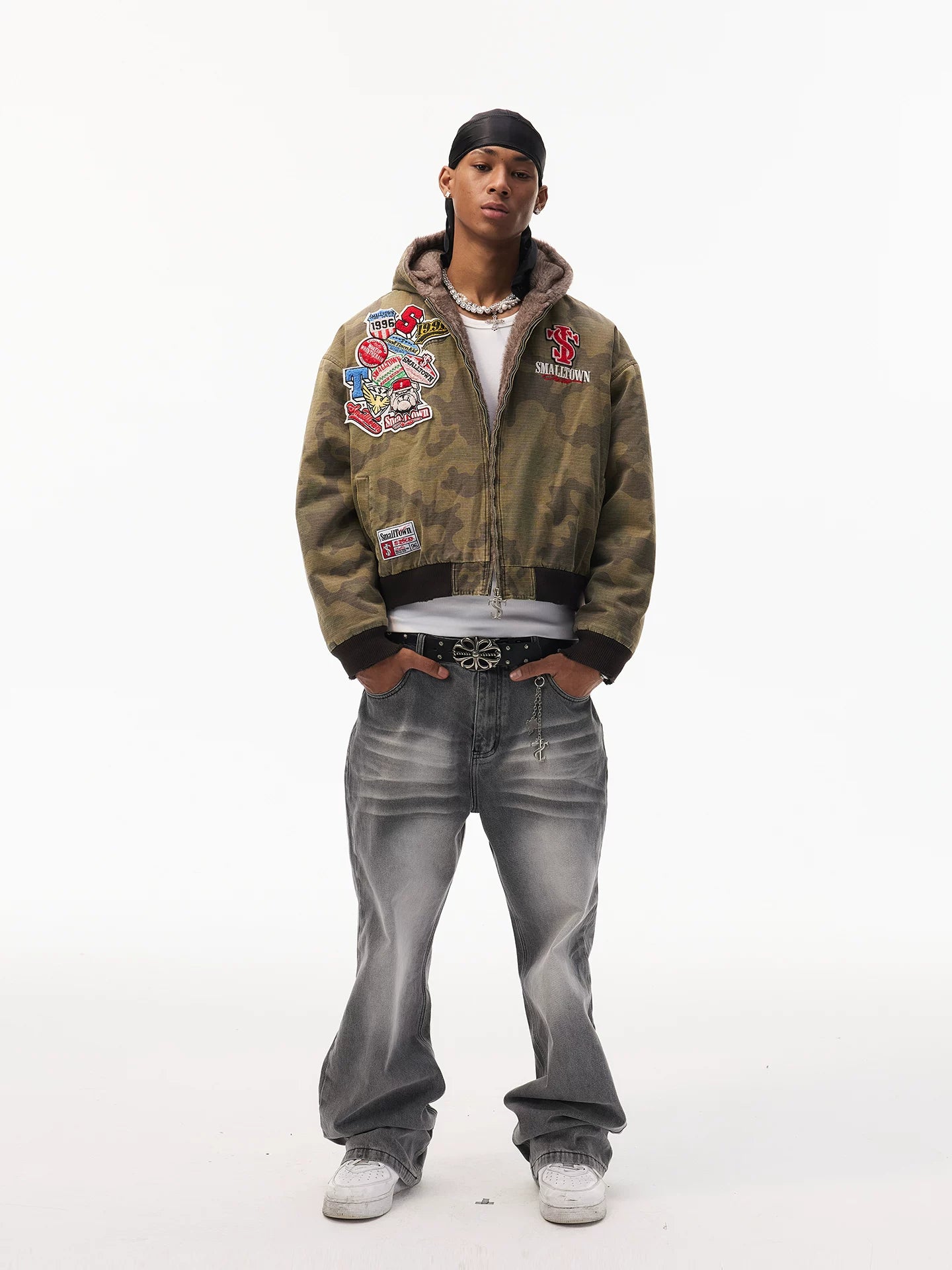 STK SmallTownKid Concealed Plush Hooded Mountain Jacket