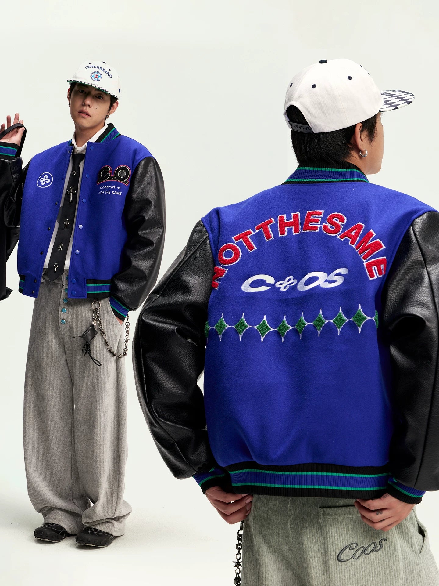 CoosRetro Autumn Winter Embroidered Baseball Jacket